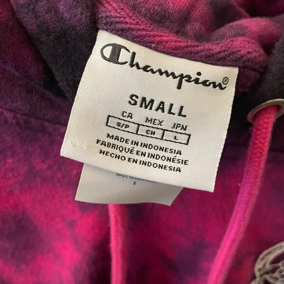 Champion Tie Dye Hoodie Pink and Purple - Picture 5 of 5